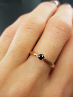  Gold ring with sapphire "Black elegance" 2